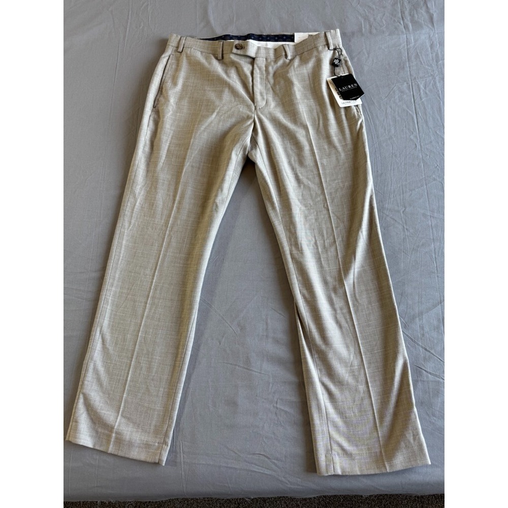 Lauren Ralph Lauren Norton Pants 36x30 Black Label‎ Ultra Flex Classic Fit Taupe